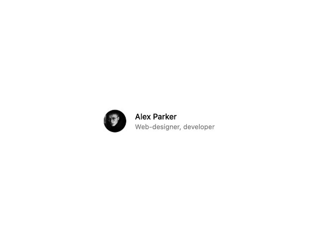 Compact User Profile Avatar with Details