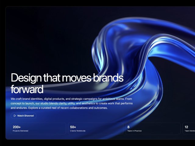 Gradient Hero Section with CTA and Stats