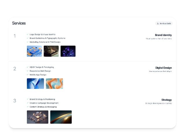 Responsive Services Section with Numbered Cards (Tailwind)