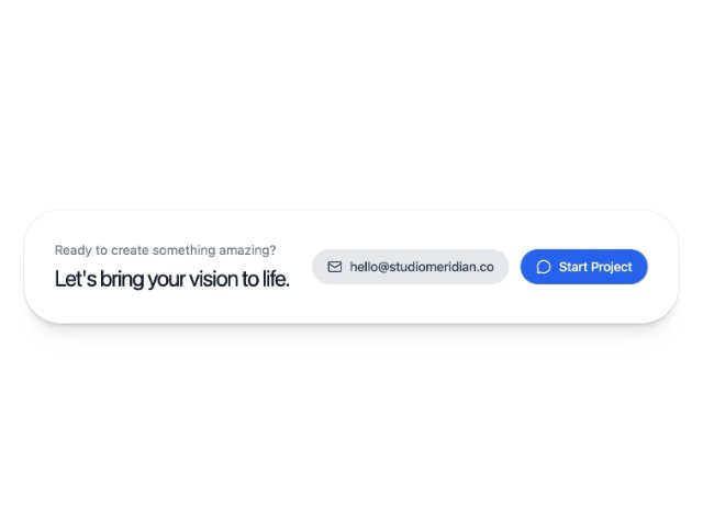 Gradient CTA Card with Email & Project Buttons