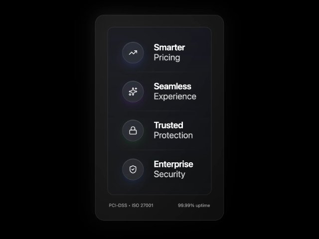 Glassmorphic Feature List Card