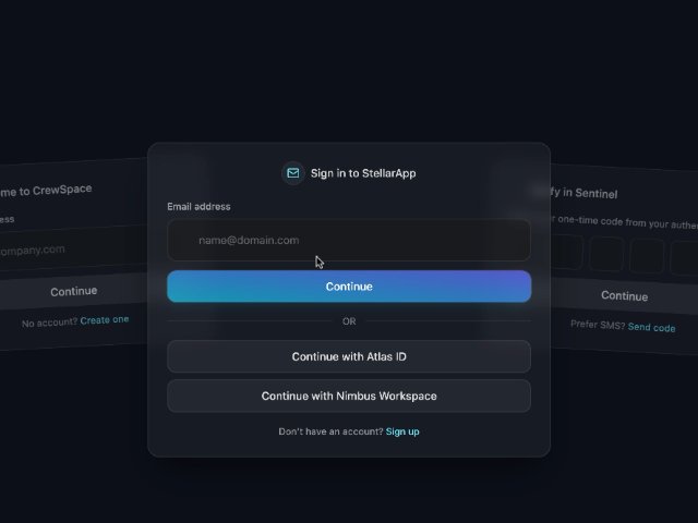 Tailwind Sign-In Card with Decorative Side Panels
