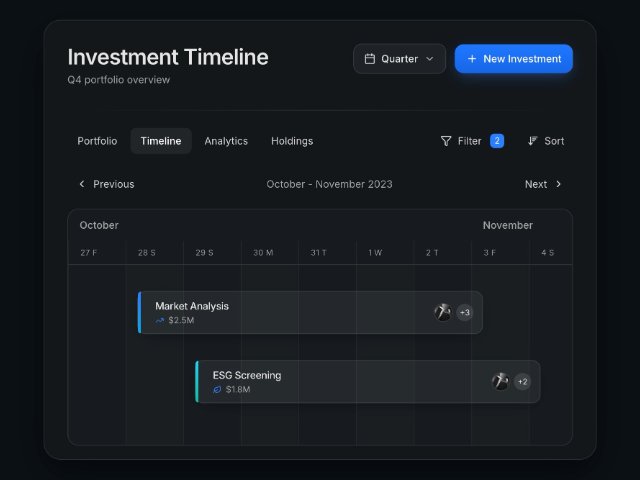 Interactive Investment Timeline Dashboard