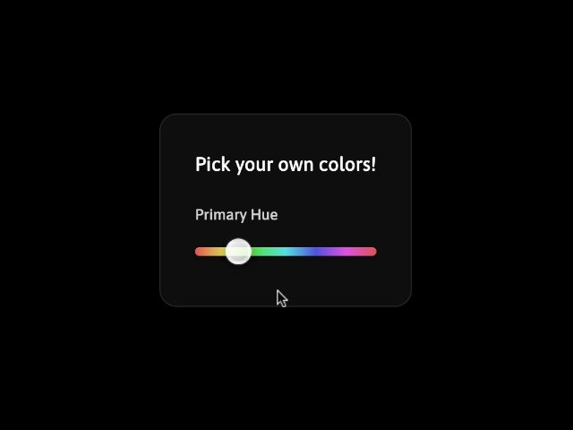 Color Picker Slider Control