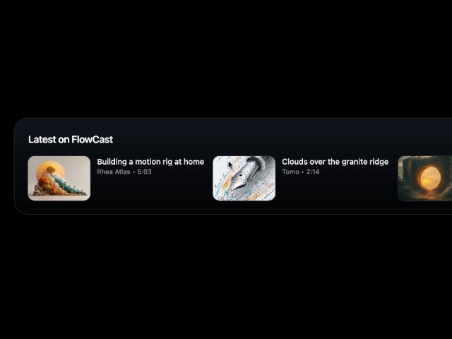 Latest Content Card with Thumbnails