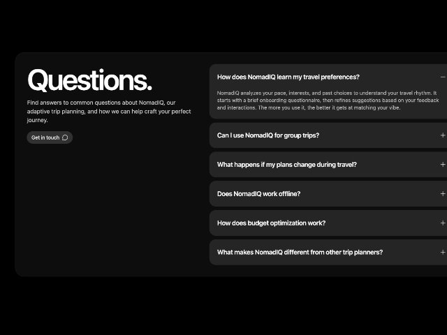 Interactive FAQ Accordion Section with CTA