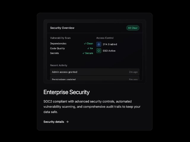 Enterprise Security Feature Card