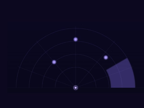 Futuristic HUD Radar SVG Hero
