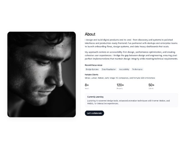 Responsive About Section with Image, Stats & CTA