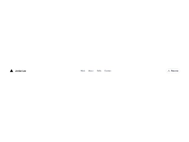 Responsive Portfolio Header with Toggle Menu