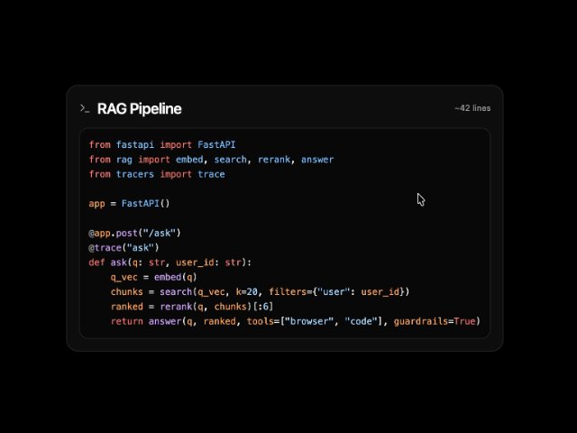Code Snippet Card with Header & Line Count