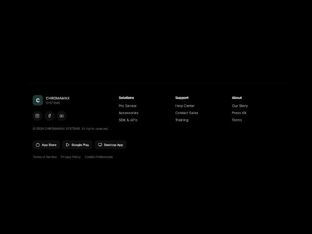 Animated Responsive Footer with Links & Social Icons