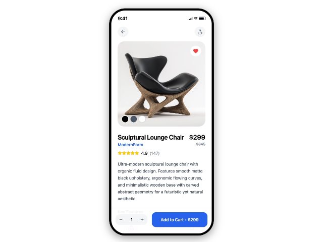 Mobile Product Detail Page with Add-to-Cart Bar