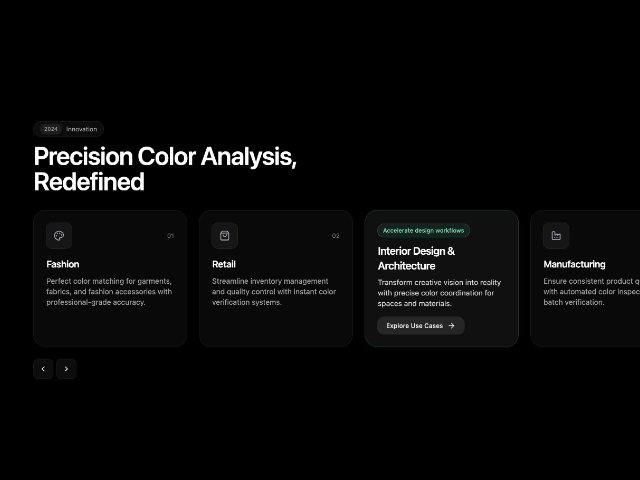 Industry Card Carousel Section with Hover Animations
