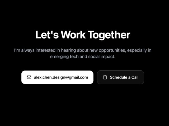 Responsive Contact CTA with Email & Schedule Buttons