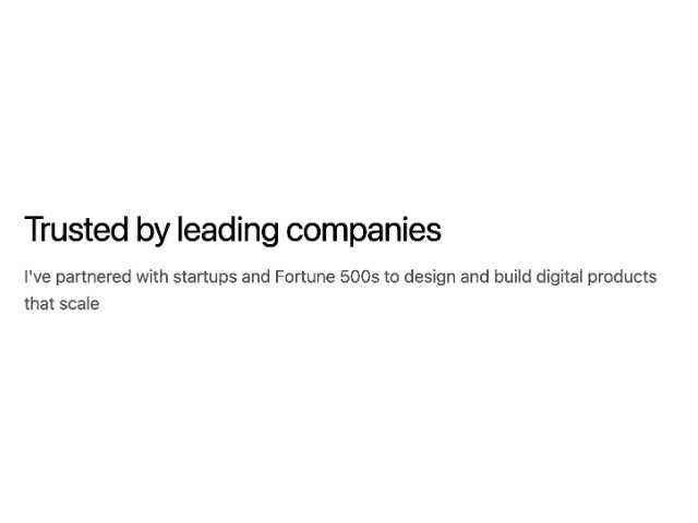 Trusted By Companies Heading Section