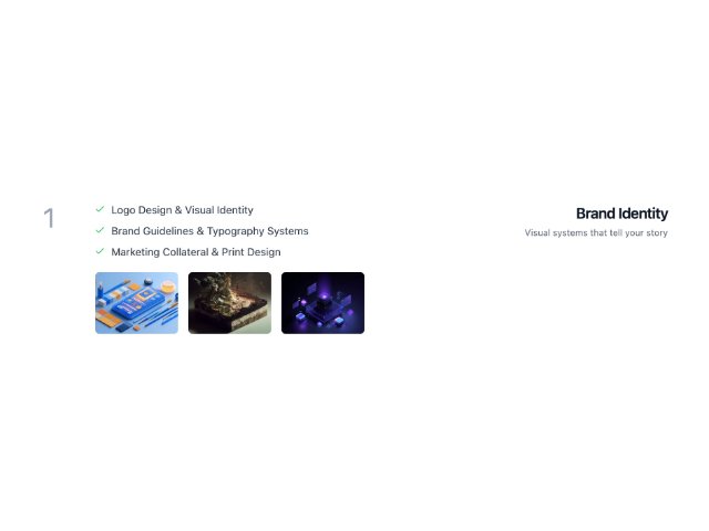 Numbered Service Card with Bullets & Thumbnails