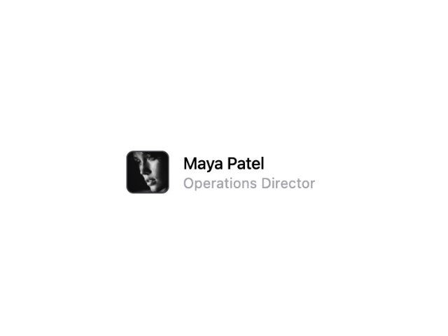 Avatar with Name and Role Display