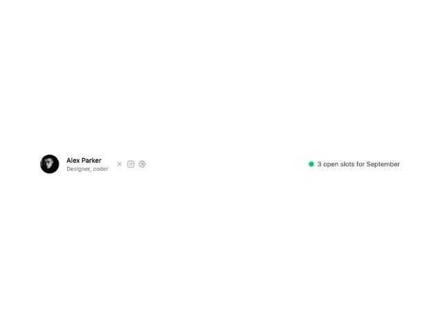 User Profile Row with Avatar & Availability