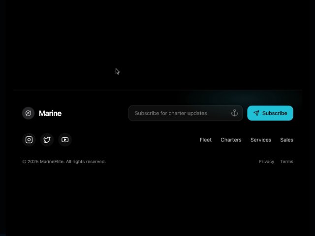 Responsive Footer with Newsletter Subscription