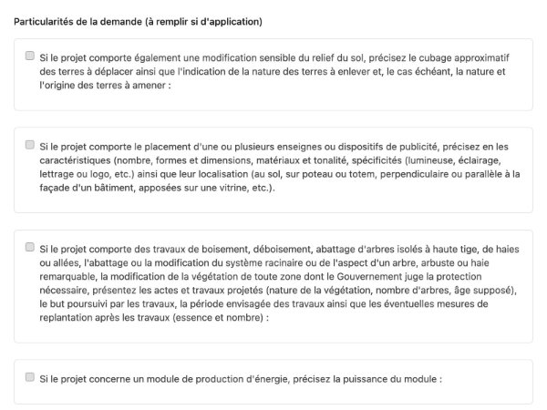 Form Checklist Section
