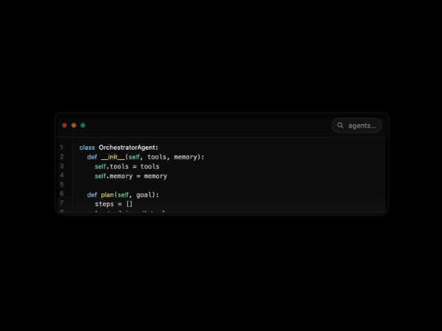 Stylized Code Editor Window with Line Numbers