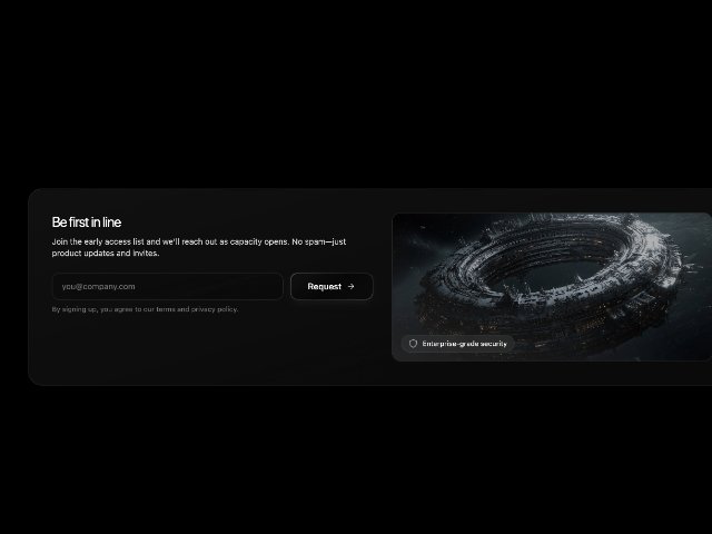 Early Access Waitlist Signup Section