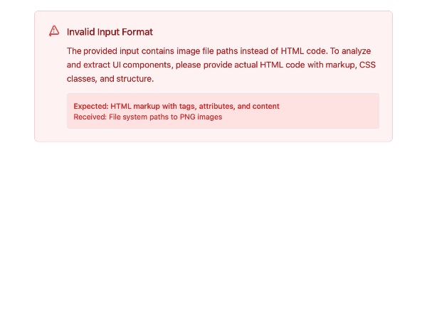Error Message Display