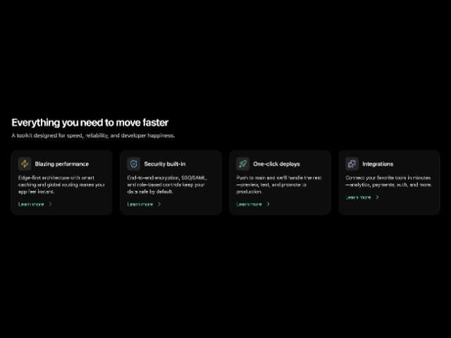 Responsive Feature Card Grid Section — HTML/CSS UI Component | Aura