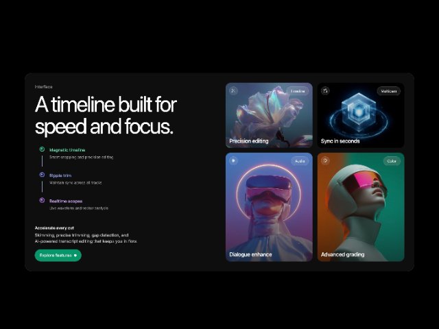 Feature Showcase Section with Image Grid & CTA