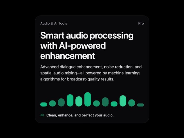 AI Audio Processing Feature Card