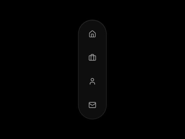 Vertical Icon Sidebar Navigation with Tooltips