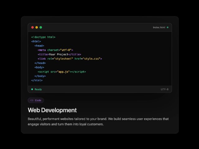 Code Snippet Card with Status Bar