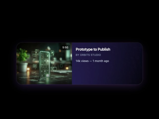Guide Section with Gradient Video Card