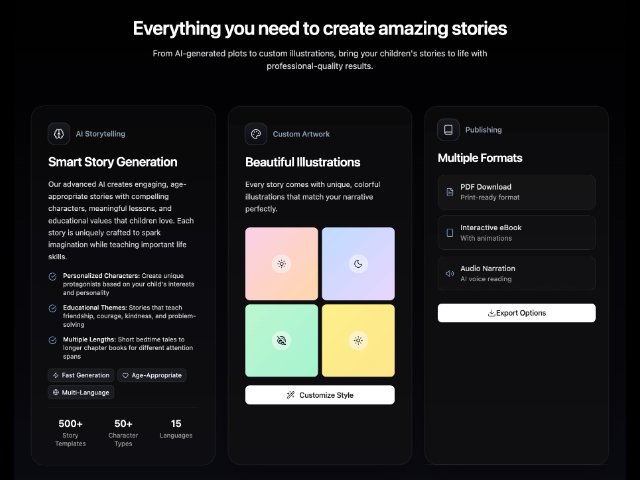 AI Story Creator Form with Live Preview