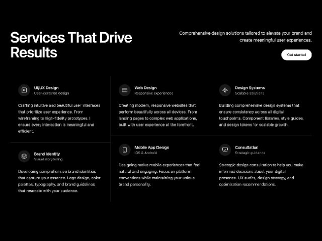Responsive Services Section with CTA