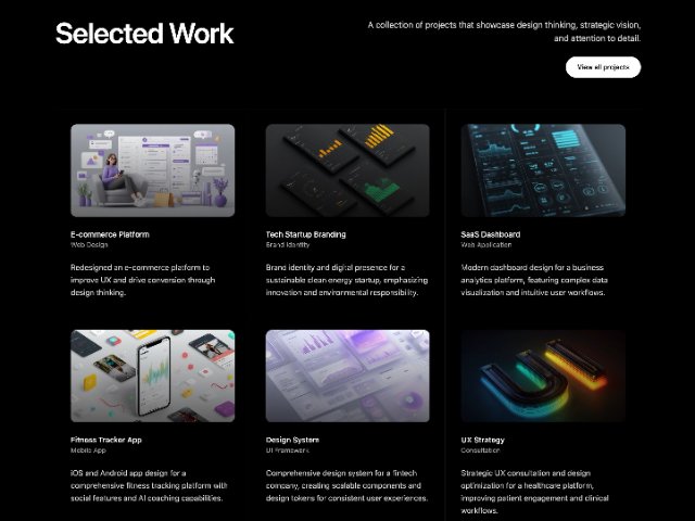 Responsive Portfolio Showcase Section