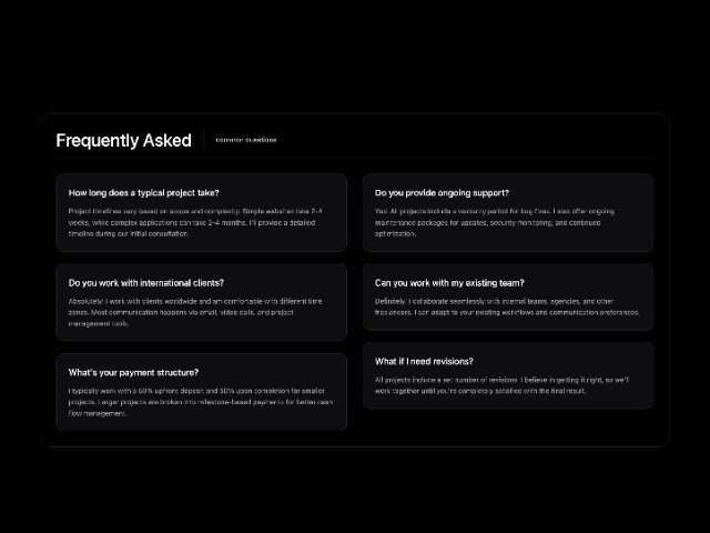 Responsive Tailwind FAQ Section