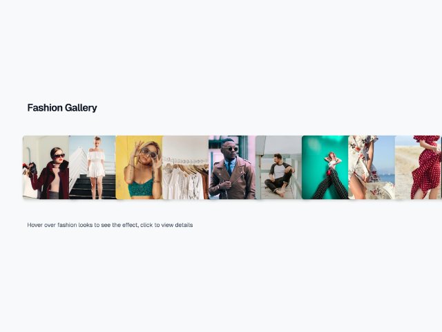Interactive Hover-Zoom Fashion Image Gallery