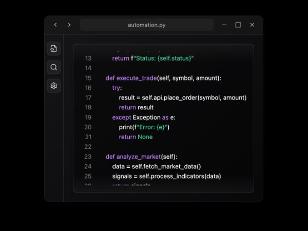 Auto-Scrolling Code Editor Mockup