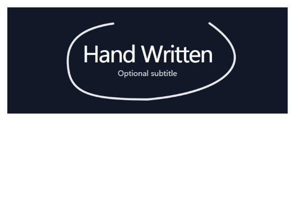 Hand Written SVG Title Component