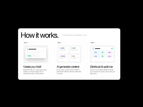 Responsive Three-Step How-It-Works Section