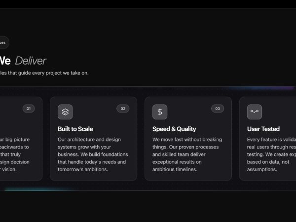 Responsive Featured Projects Portfolio Section