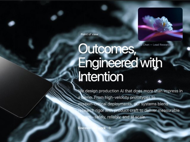 Showcase Hero Section with Parallax & Scroll Animations