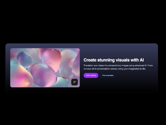 AI Image Generator Promotional Hero Section