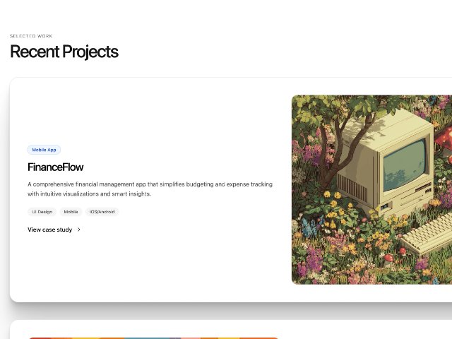 Responsive Portfolio Projects Showcase Section