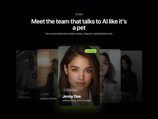 Interactive 3D Team Carousel