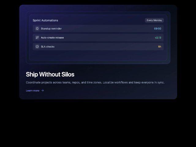 Gradient Feature Card with Automation Preview