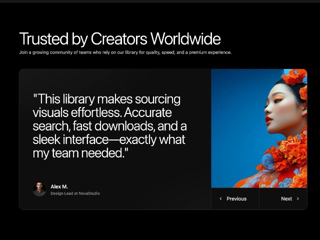 Responsive Testimonials Slider with Tailwind