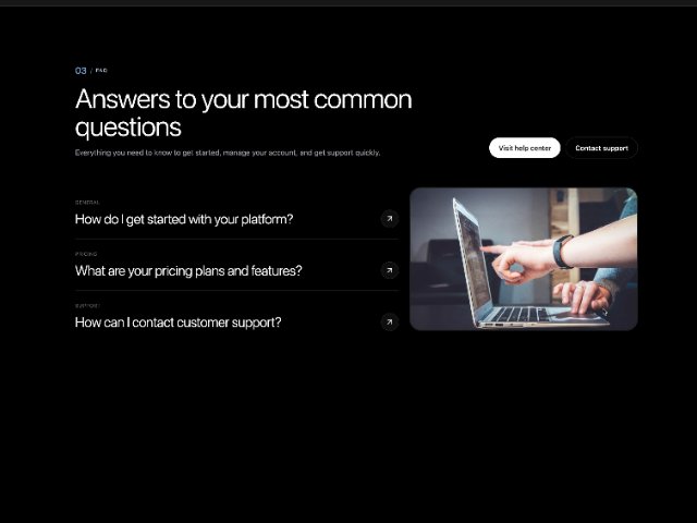 Interactive FAQ Section with Tailwind Accordion